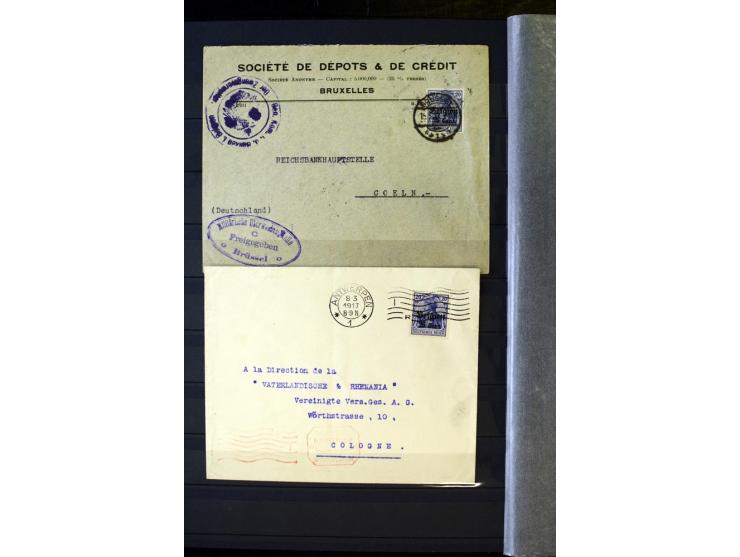 1905/1918, umfangreiche Spezial-Sammlung "Germania Friedens- und Kriegsdrucke" der Wertstufen 2-80 Pfg. inkl. der Aufdruckaus