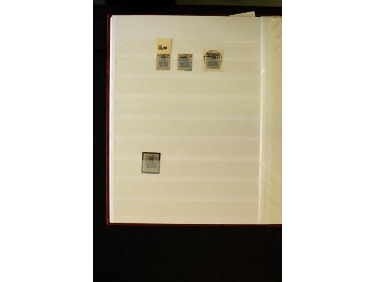 1905/1918, umfangreiche Spezial-Sammlung "Germania Friedens- und Kriegsdrucke" der Wertstufen 2-80 Pfg. inkl. der Aufdruckaus
