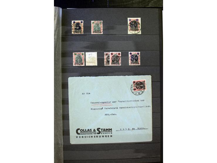 1905/1918, umfangreiche Spezial-Sammlung "Germania Friedens- und Kriegsdrucke" der Wertstufen 2-80 Pfg. inkl. der Aufdruckaus