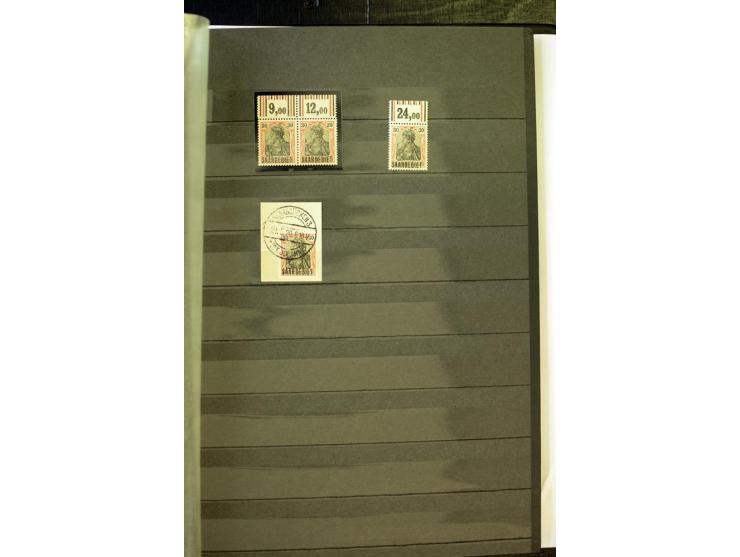 1905/1918, umfangreiche Spezial-Sammlung "Germania Friedens- und Kriegsdrucke" der Wertstufen 2-80 Pfg. inkl. der Aufdruckaus