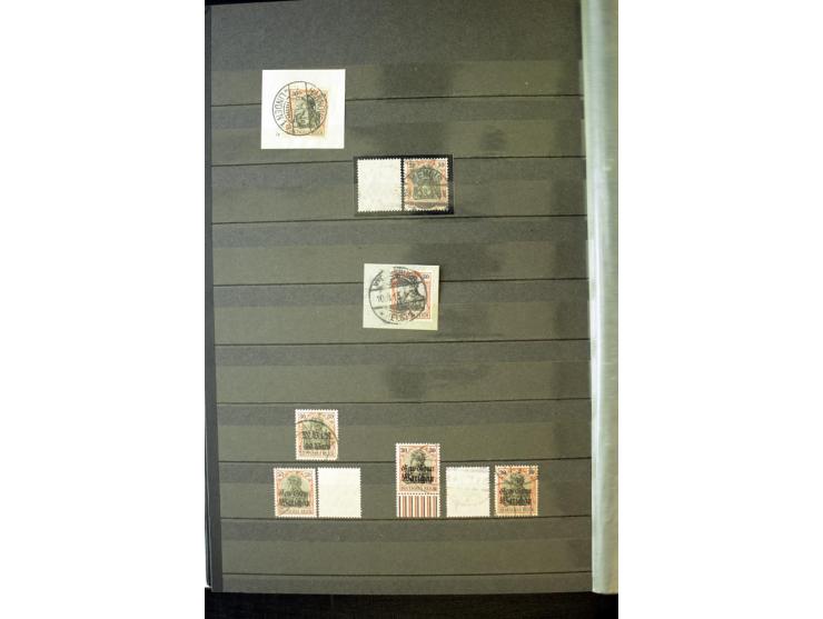 1905/1918, umfangreiche Spezial-Sammlung "Germania Friedens- und Kriegsdrucke" der Wertstufen 2-80 Pfg. inkl. der Aufdruckaus