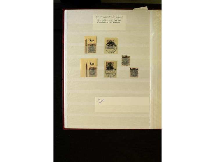 1905/1918, umfangreiche Spezial-Sammlung "Germania Friedens- und Kriegsdrucke" der Wertstufen 2-80 Pfg. inkl. der Aufdruckaus