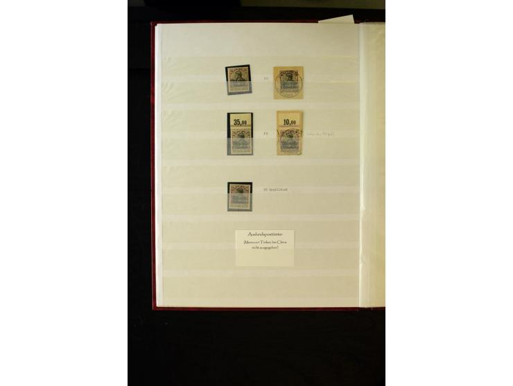 1905/1918, umfangreiche Spezial-Sammlung "Germania Friedens- und Kriegsdrucke" der Wertstufen 2-80 Pfg. inkl. der Aufdruckaus