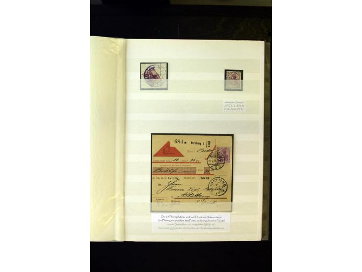 1905/1918, umfangreiche Spezial-Sammlung "Germania Friedens- und Kriegsdrucke" der Wertstufen 2-80 Pfg. inkl. der Aufdruckaus