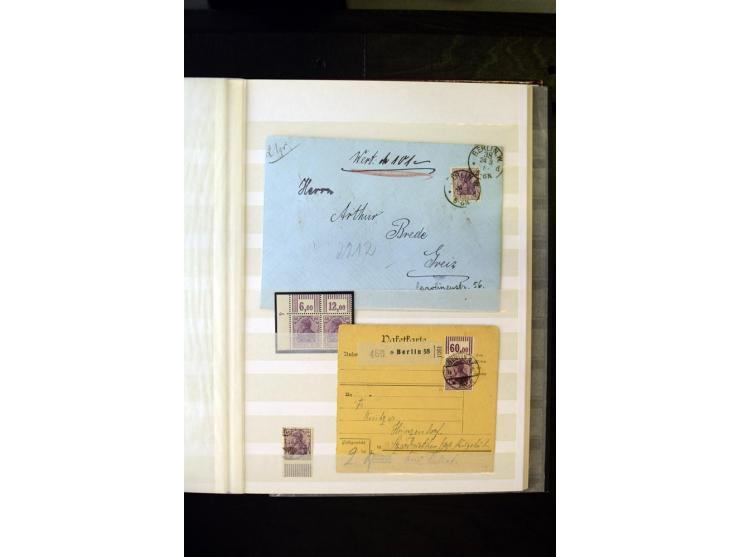 1905/1918, umfangreiche Spezial-Sammlung "Germania Friedens- und Kriegsdrucke" der Wertstufen 2-80 Pfg. inkl. der Aufdruckaus