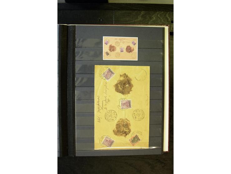 1905/1918, umfangreiche Spezial-Sammlung "Germania Friedens- und Kriegsdrucke" der Wertstufen 2-80 Pfg. inkl. der Aufdruckaus