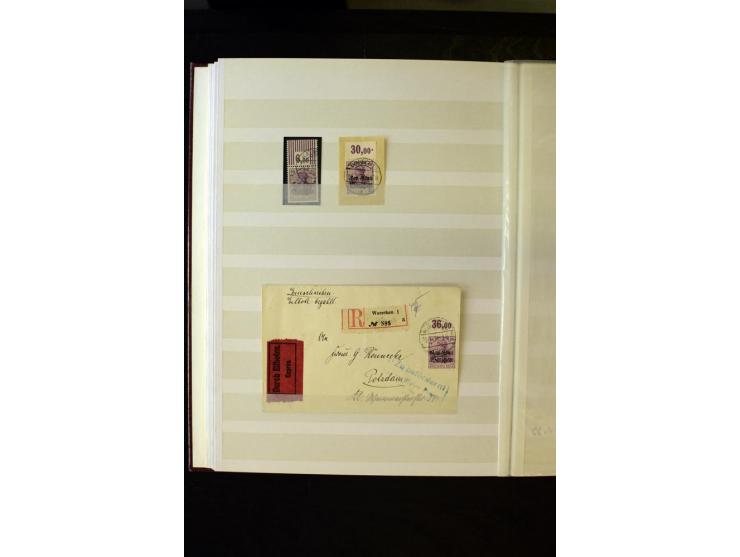 1905/1918, umfangreiche Spezial-Sammlung "Germania Friedens- und Kriegsdrucke" der Wertstufen 2-80 Pfg. inkl. der Aufdruckaus