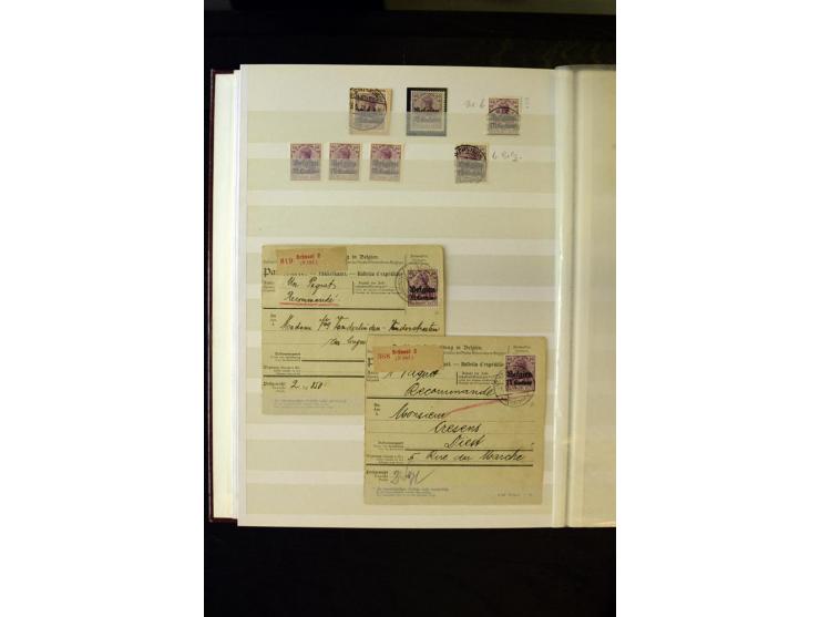 1905/1918, umfangreiche Spezial-Sammlung "Germania Friedens- und Kriegsdrucke" der Wertstufen 2-80 Pfg. inkl. der Aufdruckaus
