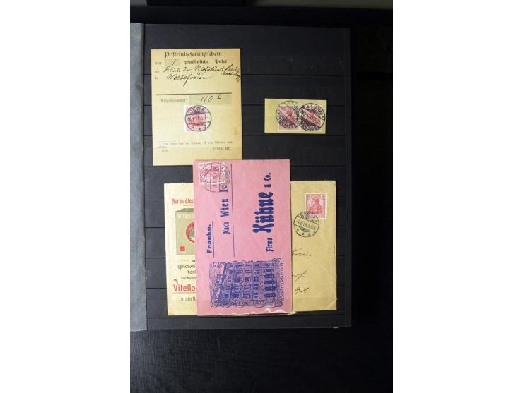 1905/1918, umfangreiche Spezial-Sammlung "Germania Friedens- und Kriegsdrucke" der Wertstufen 2-80 Pfg. inkl. der Aufdruckaus