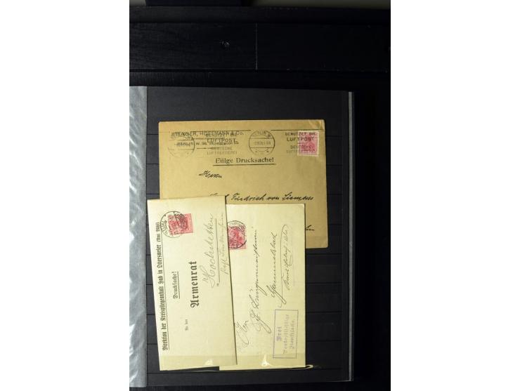 1905/1918, umfangreiche Spezial-Sammlung "Germania Friedens- und Kriegsdrucke" der Wertstufen 2-80 Pfg. inkl. der Aufdruckaus