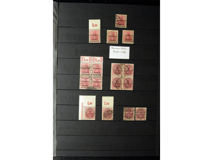 1905/1918, umfangreiche Spezial-Sammlung "Germania Friedens- und Kriegsdrucke" der Wertstufen 2-80 Pfg. inkl. der Aufdruckaus