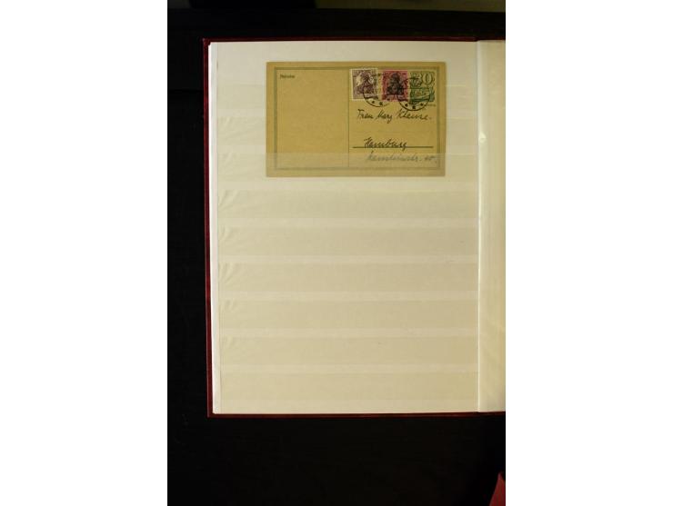 1905/1918, umfangreiche Spezial-Sammlung "Germania Friedens- und Kriegsdrucke" der Wertstufen 2-80 Pfg. inkl. der Aufdruckaus
