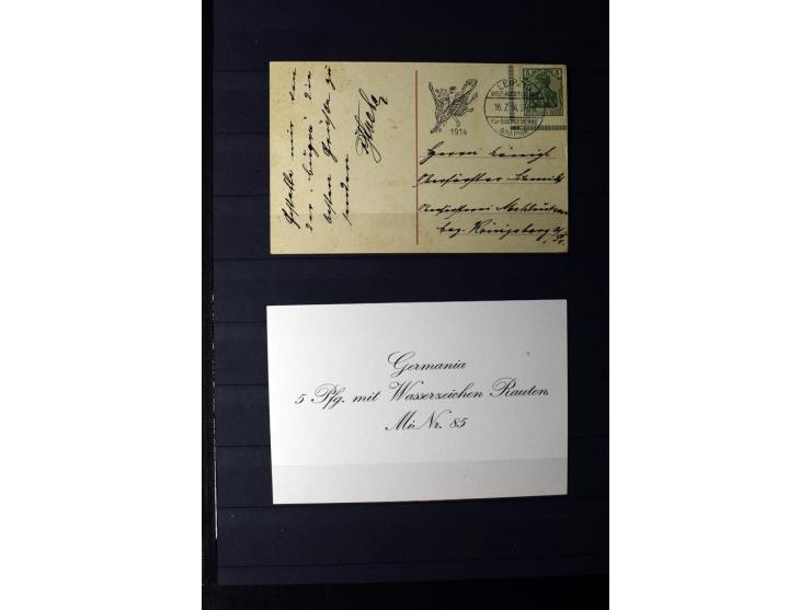 1905/1918, umfangreiche Spezial-Sammlung "Germania Friedens- und Kriegsdrucke" der Wertstufen 2-80 Pfg. inkl. der Aufdruckaus
