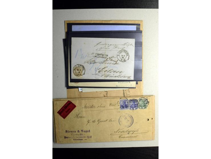 1798/1940 (ca.), etwa 20 Belege 'Muster ohne Wert', dabei gute Briefe Altdeutschland, u.a. mit Braunschweig Nr. 5 im 3er-Stre
