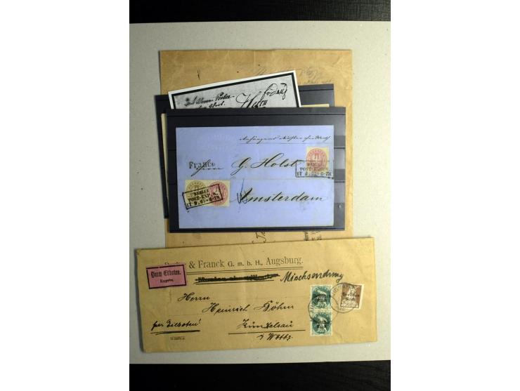 1798/1940 (ca.), etwa 20 Belege 'Muster ohne Wert', dabei gute Briefe Altdeutschland, u.a. mit Braunschweig Nr. 5 im 3er-Stre