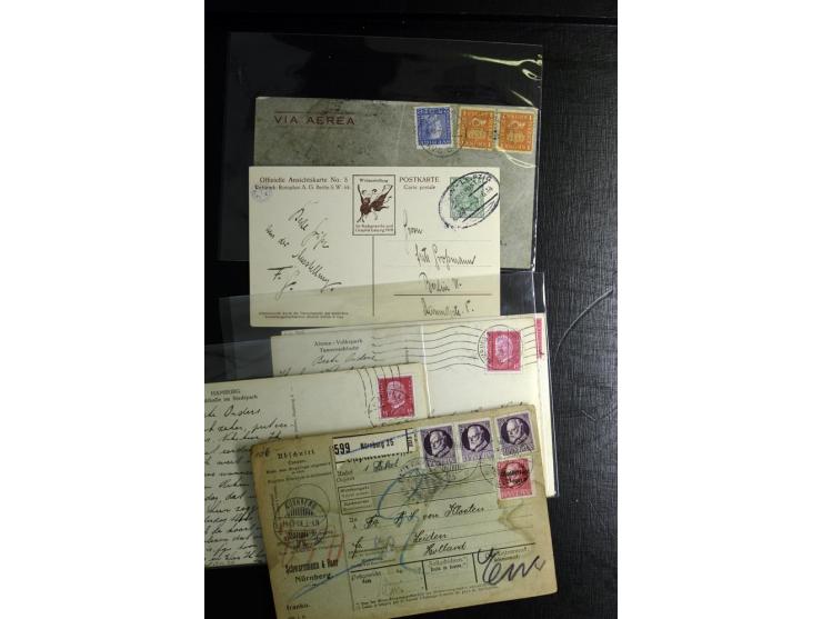 1860/1960, hochinteressanter Posten mit fast 150 Briefen, Karten und Ganzsachen, fast nur bessere mit Privat-GSK, Zensuren, D
