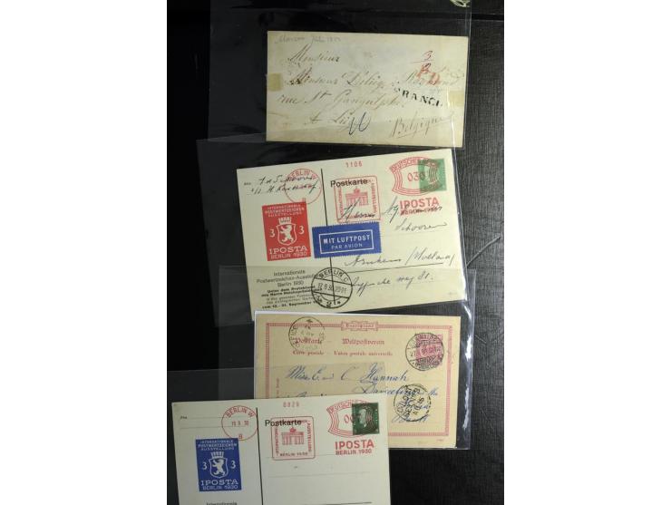 1860/1960, hochinteressanter Posten mit fast 150 Briefen, Karten und Ganzsachen, fast nur bessere mit Privat-GSK, Zensuren, D