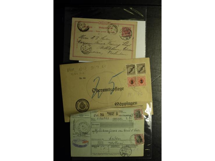 1860/1960, hochinteressanter Posten mit fast 150 Briefen, Karten und Ganzsachen, fast nur bessere mit Privat-GSK, Zensuren, D