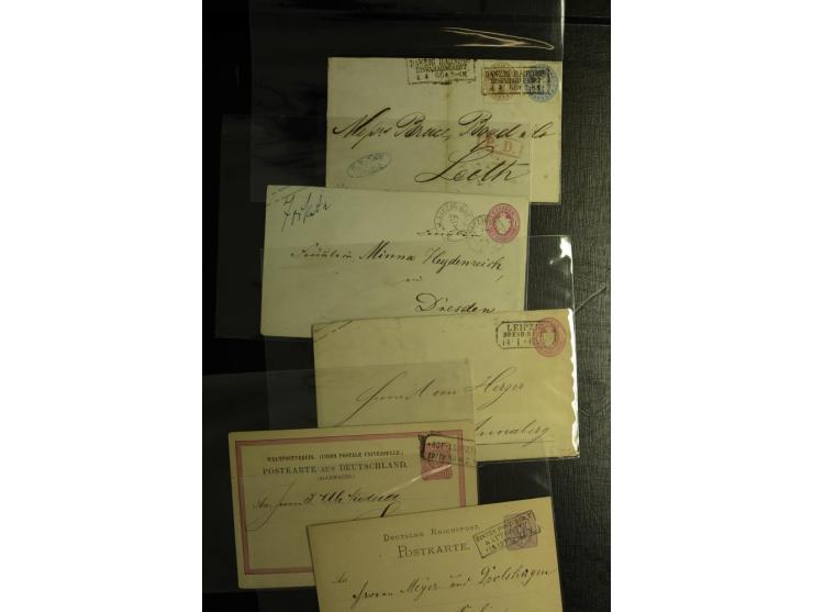 1860/1960, hochinteressanter Posten mit fast 150 Briefen, Karten und Ganzsachen, fast nur bessere mit Privat-GSK, Zensuren, D