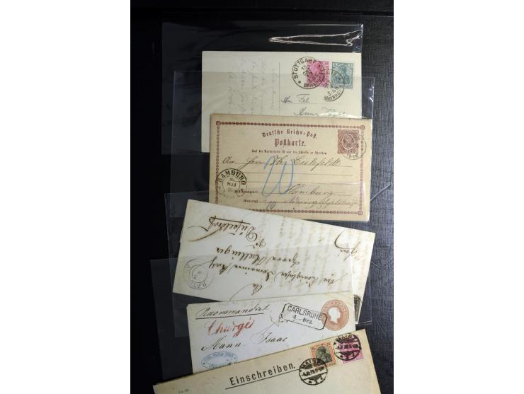 1860/1960, hochinteressanter Posten mit fast 150 Briefen, Karten und Ganzsachen, fast nur bessere mit Privat-GSK, Zensuren, D
