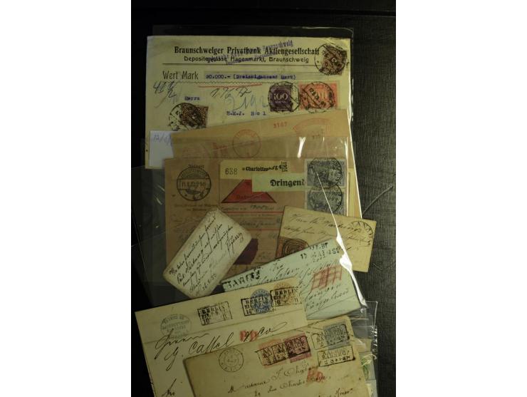 1860/1960, hochinteressanter Posten mit fast 150 Briefen, Karten und Ganzsachen, fast nur bessere mit Privat-GSK, Zensuren, D