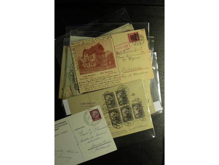 1860/1960, hochinteressanter Posten mit fast 150 Briefen, Karten und Ganzsachen, fast nur bessere mit Privat-GSK, Zensuren, D