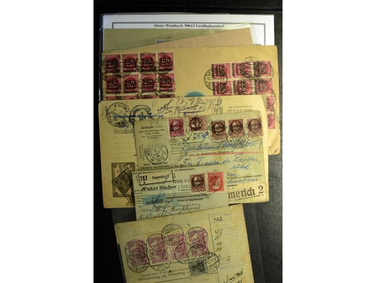 1860/1960, hochinteressanter Posten mit fast 150 Briefen, Karten und Ganzsachen, fast nur bessere mit Privat-GSK, Zensuren, D