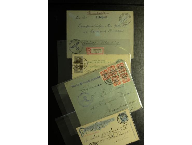 1860/1960, hochinteressanter Posten mit fast 150 Briefen, Karten und Ganzsachen, fast nur bessere mit Privat-GSK, Zensuren, D