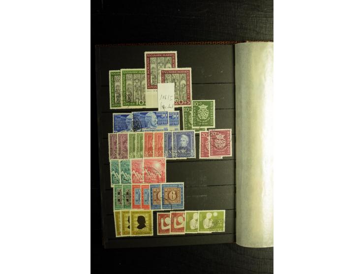 1945/55, vorwiegend postfrische Partie besserer Werte, dabei Französische Zone inkl. 46II augenscheinlich komplett, Bizone 52