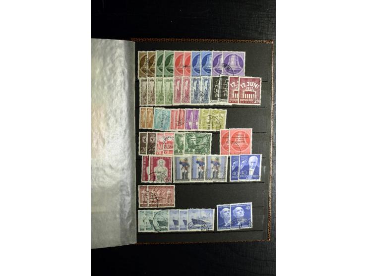 1945/55, vorwiegend postfrische Partie besserer Werte, dabei Französische Zone inkl. 46II augenscheinlich komplett, Bizone 52