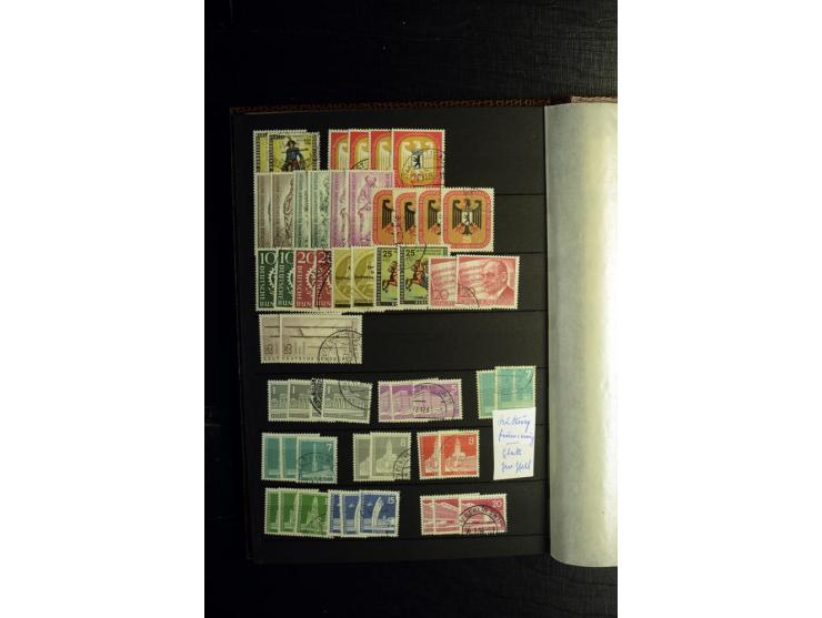1945/55, vorwiegend postfrische Partie besserer Werte, dabei Französische Zone inkl. 46II augenscheinlich komplett, Bizone 52
