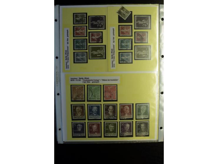 1945/90, gestempelte Sammlung, dabei SBZ mit guten Blockausgaben, DDR mit besseren, Berlin in den Hauptnummern komplett, dabe