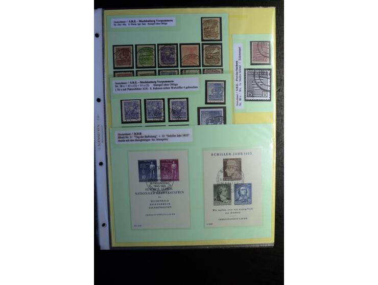 1945/90, gestempelte Sammlung, dabei SBZ mit guten Blockausgaben, DDR mit besseren, Berlin in den Hauptnummern komplett, dabe