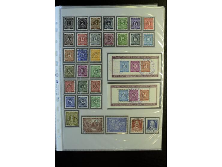 1945/90, gestempelte Sammlung, dabei SBZ mit guten Blockausgaben, DDR mit besseren, Berlin in den Hauptnummern komplett, dabe