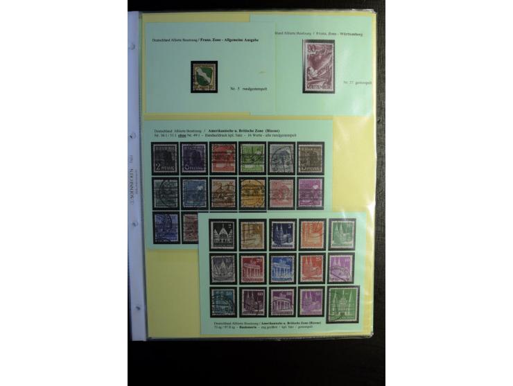 1945/90, gestempelte Sammlung, dabei SBZ mit guten Blockausgaben, DDR mit besseren, Berlin in den Hauptnummern komplett, dabe