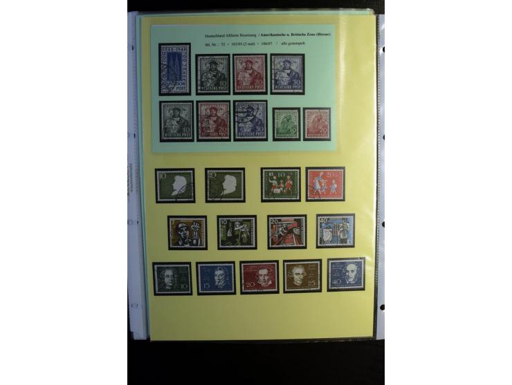 1945/90, gestempelte Sammlung, dabei SBZ mit guten Blockausgaben, DDR mit besseren, Berlin in den Hauptnummern komplett, dabe