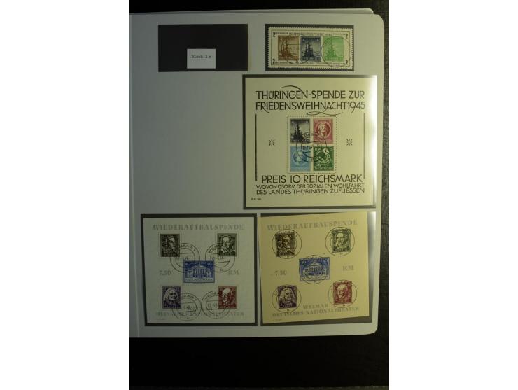 1945/90, gestempelte Sammlung, dabei SBZ mit guten Blockausgaben, DDR mit besseren, Berlin in den Hauptnummern komplett, dabe
