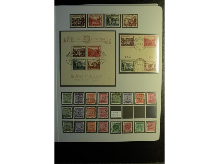 1945/90, gestempelte Sammlung, dabei SBZ mit guten Blockausgaben, DDR mit besseren, Berlin in den Hauptnummern komplett, dabe