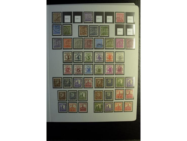 1945/90, gestempelte Sammlung, dabei SBZ mit guten Blockausgaben, DDR mit besseren, Berlin in den Hauptnummern komplett, dabe