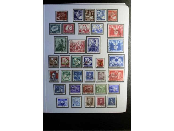 1945/90, gestempelte Sammlung, dabei SBZ mit guten Blockausgaben, DDR mit besseren, Berlin in den Hauptnummern komplett, dabe