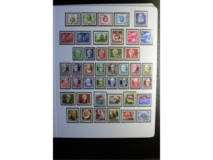 1945/90, gestempelte Sammlung, dabei SBZ mit guten Blockausgaben, DDR mit besseren, Berlin in den Hauptnummern komplett, dabe