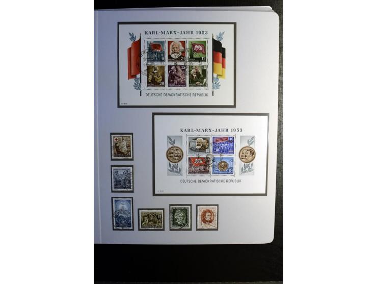 1945/90, gestempelte Sammlung, dabei SBZ mit guten Blockausgaben, DDR mit besseren, Berlin in den Hauptnummern komplett, dabe