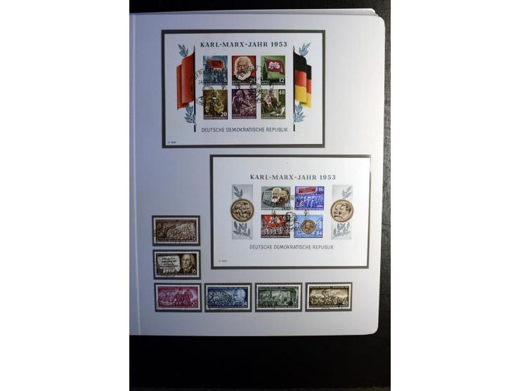 1945/90, gestempelte Sammlung, dabei SBZ mit guten Blockausgaben, DDR mit besseren, Berlin in den Hauptnummern komplett, dabe