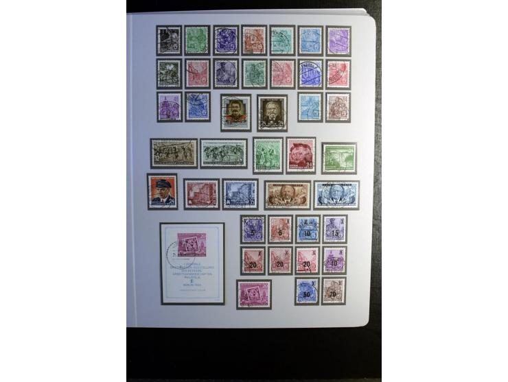 1945/90, gestempelte Sammlung, dabei SBZ mit guten Blockausgaben, DDR mit besseren, Berlin in den Hauptnummern komplett, dabe