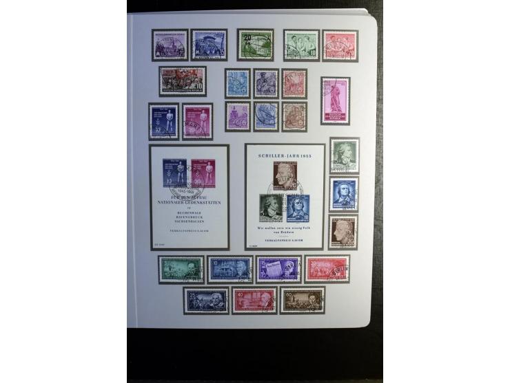 1945/90, gestempelte Sammlung, dabei SBZ mit guten Blockausgaben, DDR mit besseren, Berlin in den Hauptnummern komplett, dabe