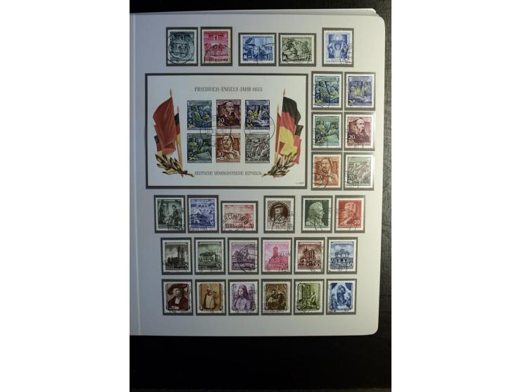 1945/90, gestempelte Sammlung, dabei SBZ mit guten Blockausgaben, DDR mit besseren, Berlin in den Hauptnummern komplett, dabe
