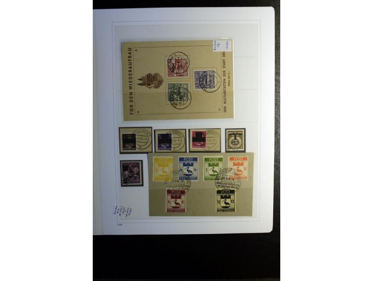 1945/90, gestempelte Sammlung, dabei SBZ mit guten Blockausgaben, DDR mit besseren, Berlin in den Hauptnummern komplett, dabe