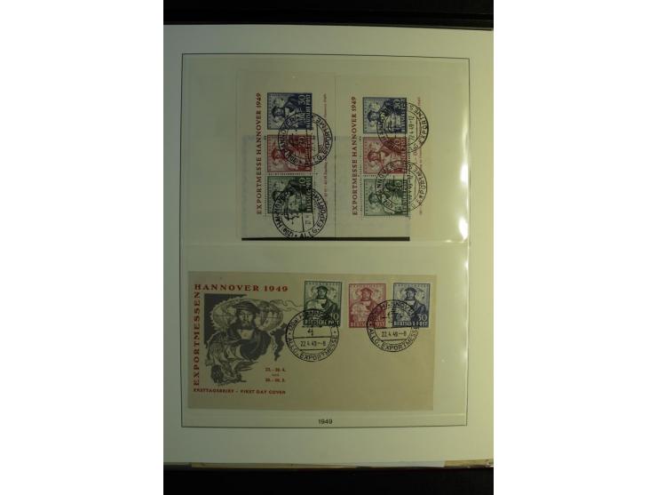 1945/48, gestempelte Sammlung mit Ganzstücken aufgelockert, dabei unverausgabte Band/Netz kpl. (meist Stempel München), sign.