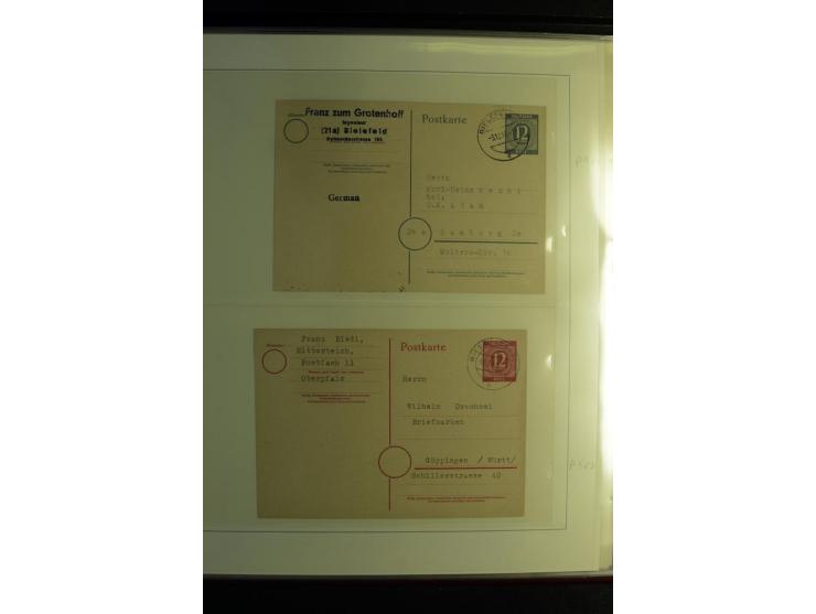 1945/48, gestempelte Sammlung mit Ganzstücken aufgelockert, dabei unverausgabte Band/Netz kpl. (meist Stempel München), sign.