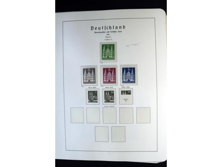 1945/59, postfrische und wenig ungebrauchte Sammlung (einige nachgummiert) , Besatzungszonen und Saarland mit u.a. Konstanz I